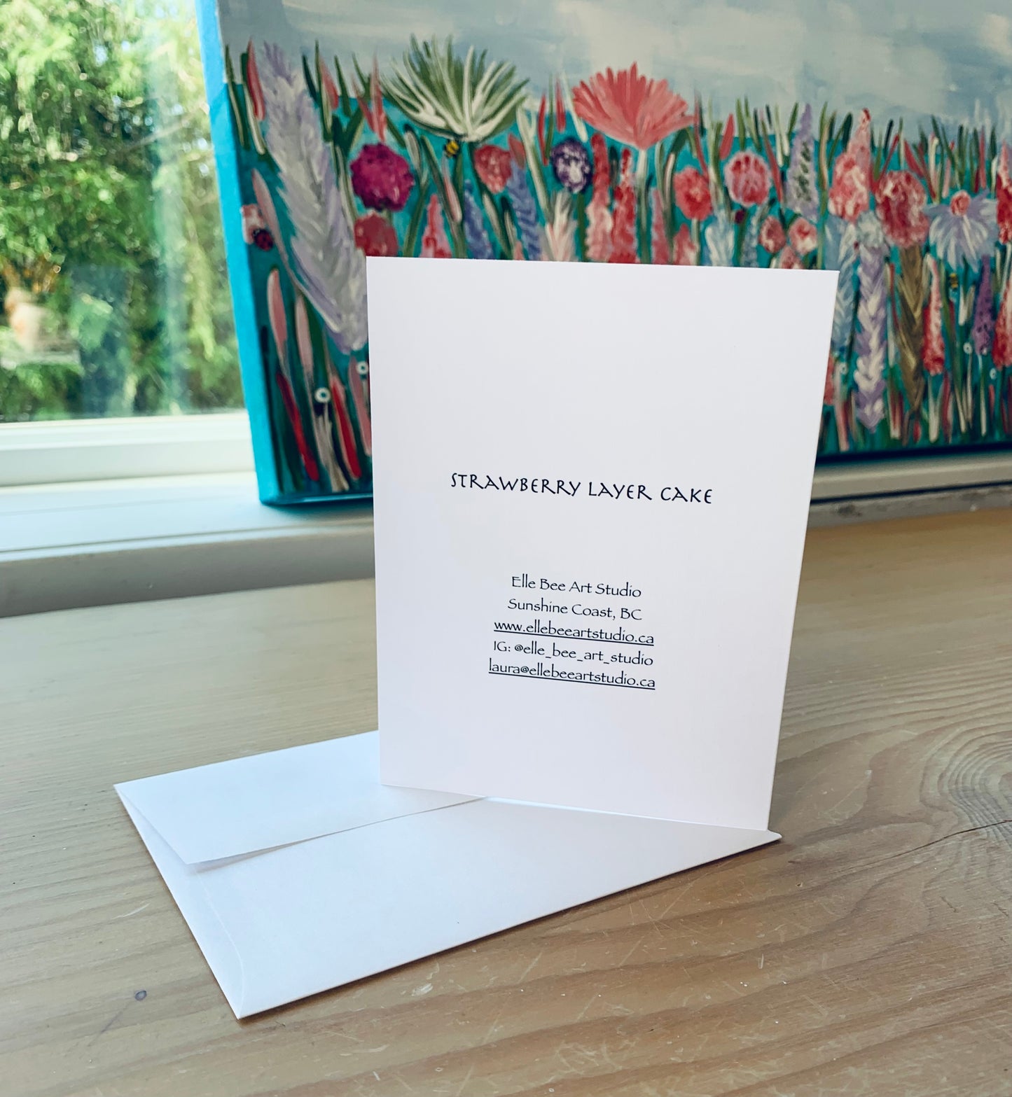 Greeting card "Strawberry Layer Cake"