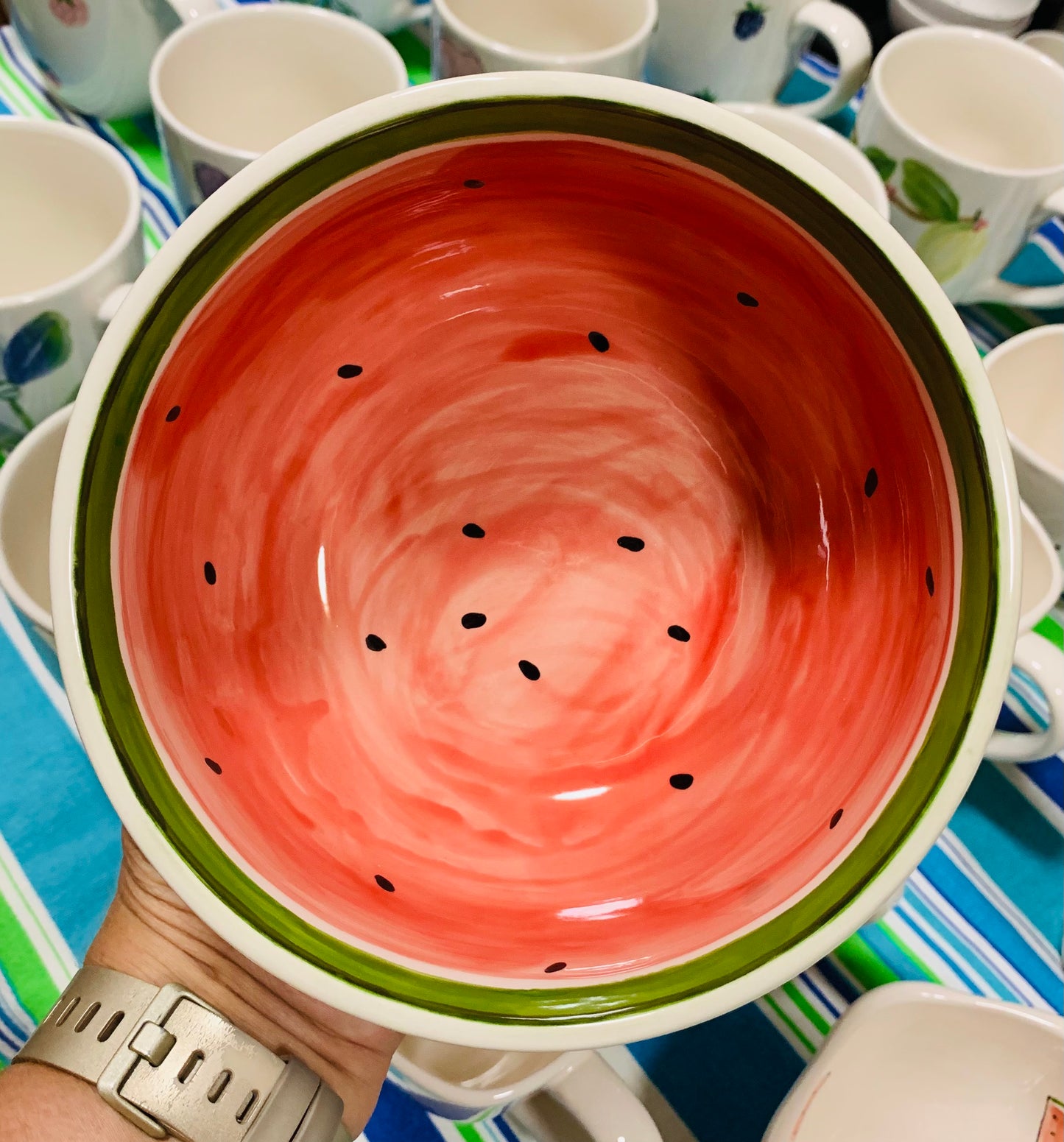 “Juicy watermelon” cereal bowl