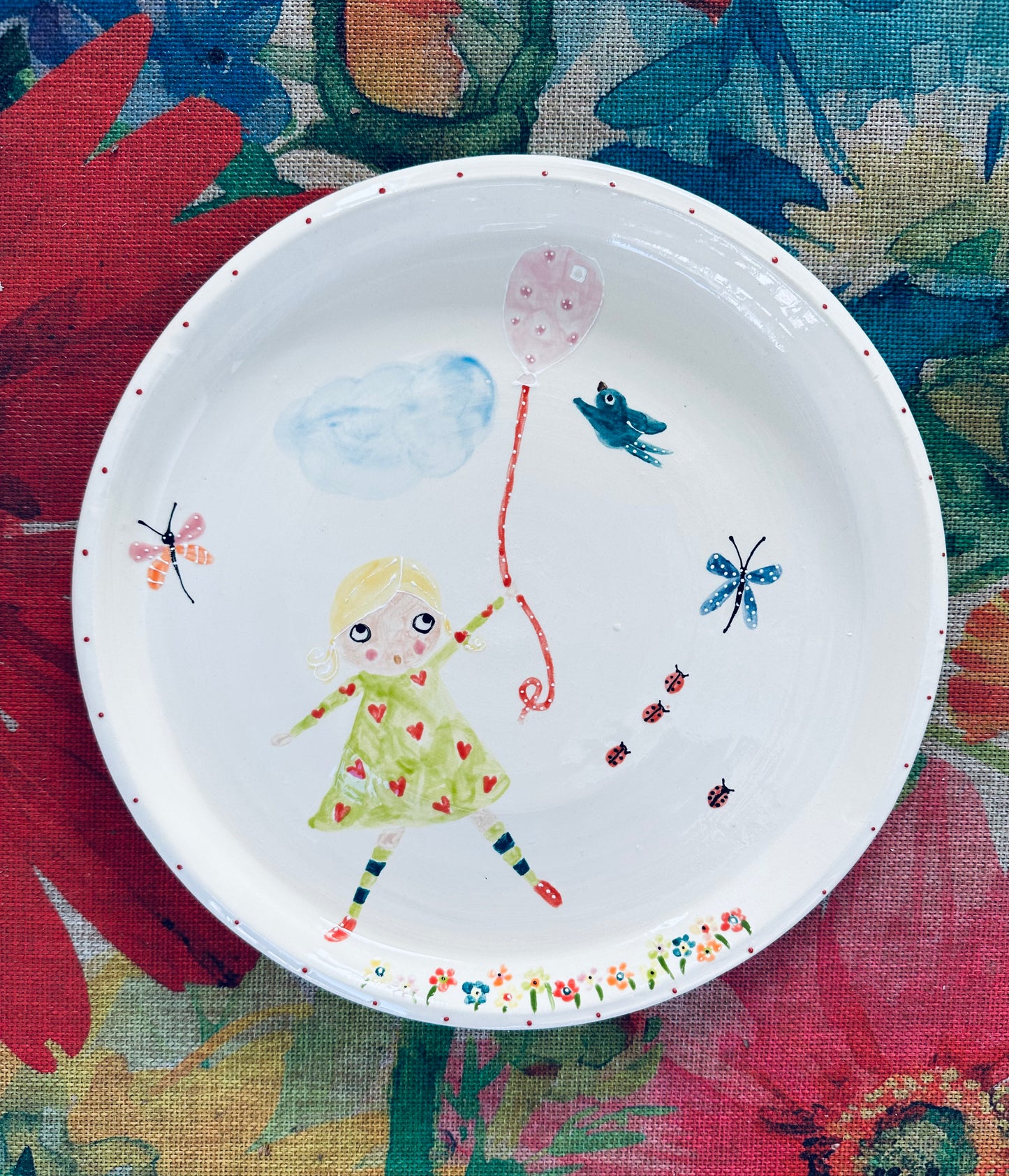 Whimsy & Wonder wheel thrown dinner/serving Plate