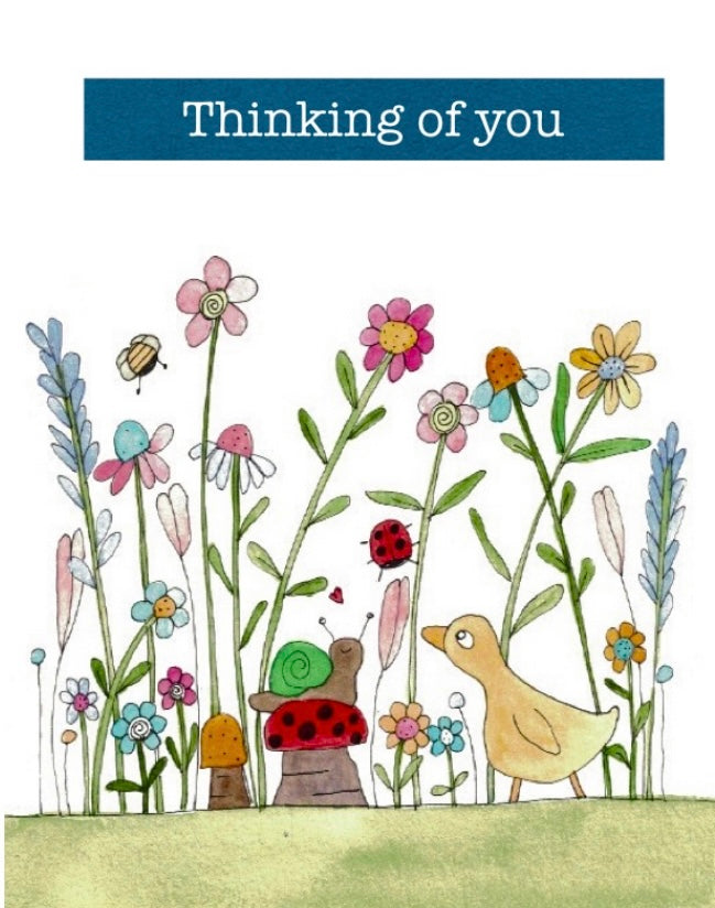 Thinking of you (Duck & Snail) greeting card