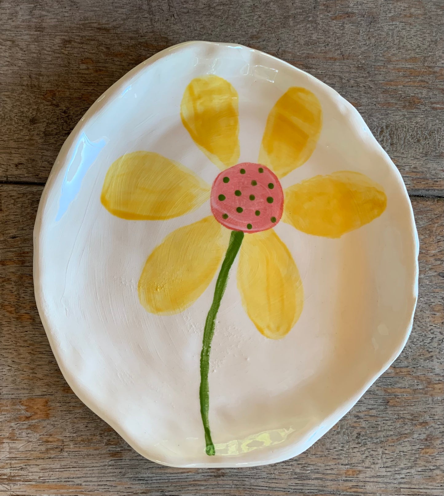 Yellow Daisy ring plate