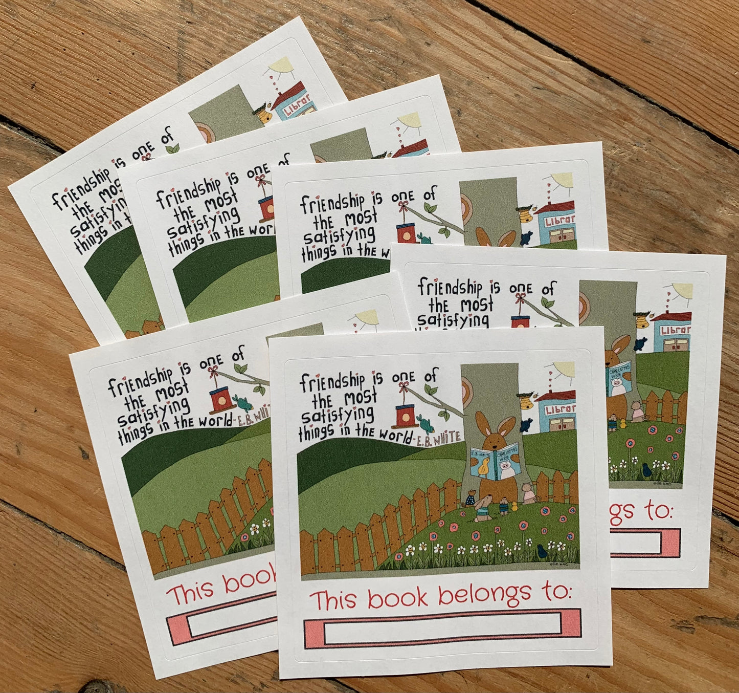 Bookplates - Set of 6 - Friendship