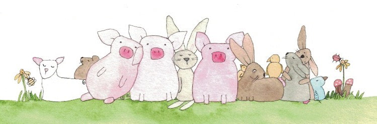 Nap time on Huckleberry Farm - drawstring bag