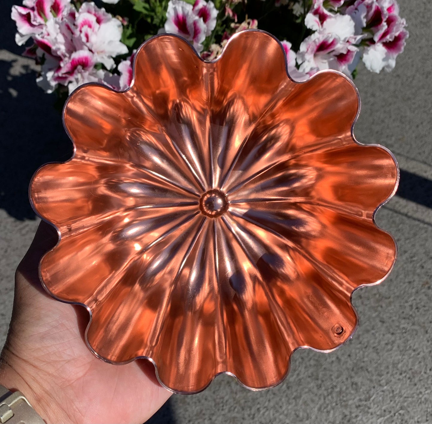 Vintage pink aluminum jelly jello aspic mould