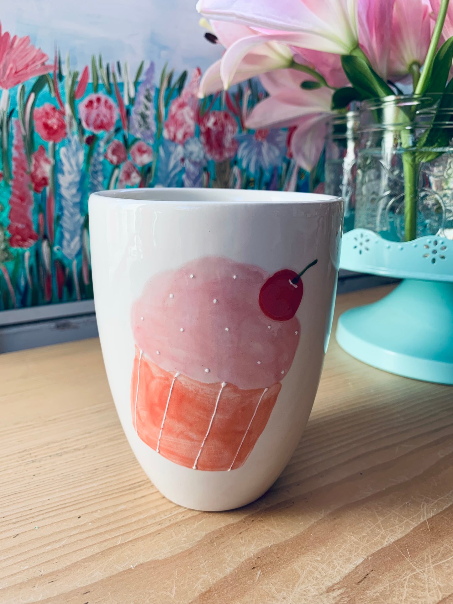 Donut & Cupcake tall mug latte / tea