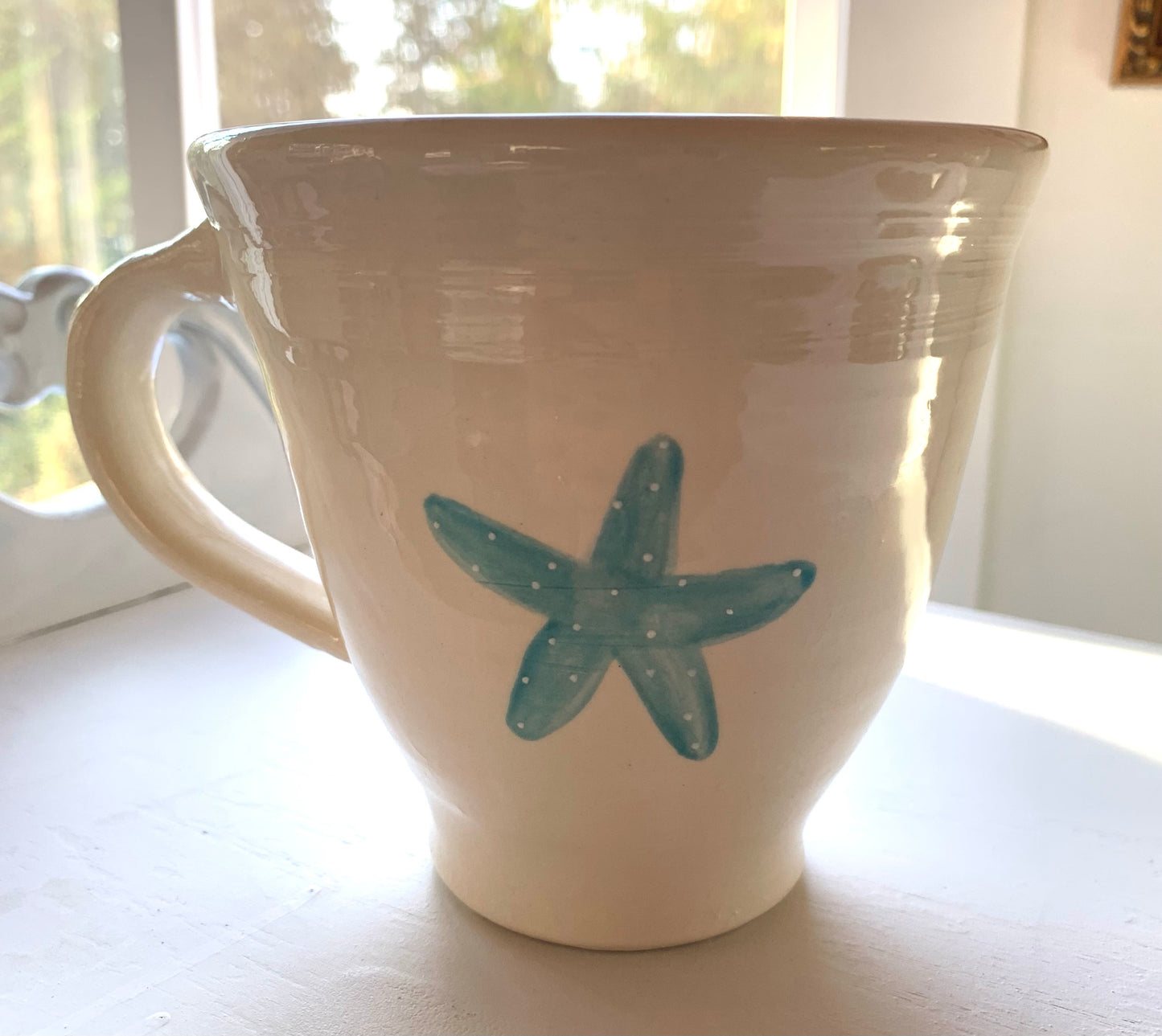 Whale in the Coral large coffee / tea mug