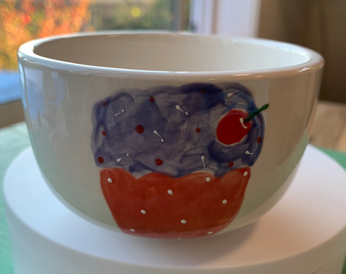 Cherry cupcake small bowl