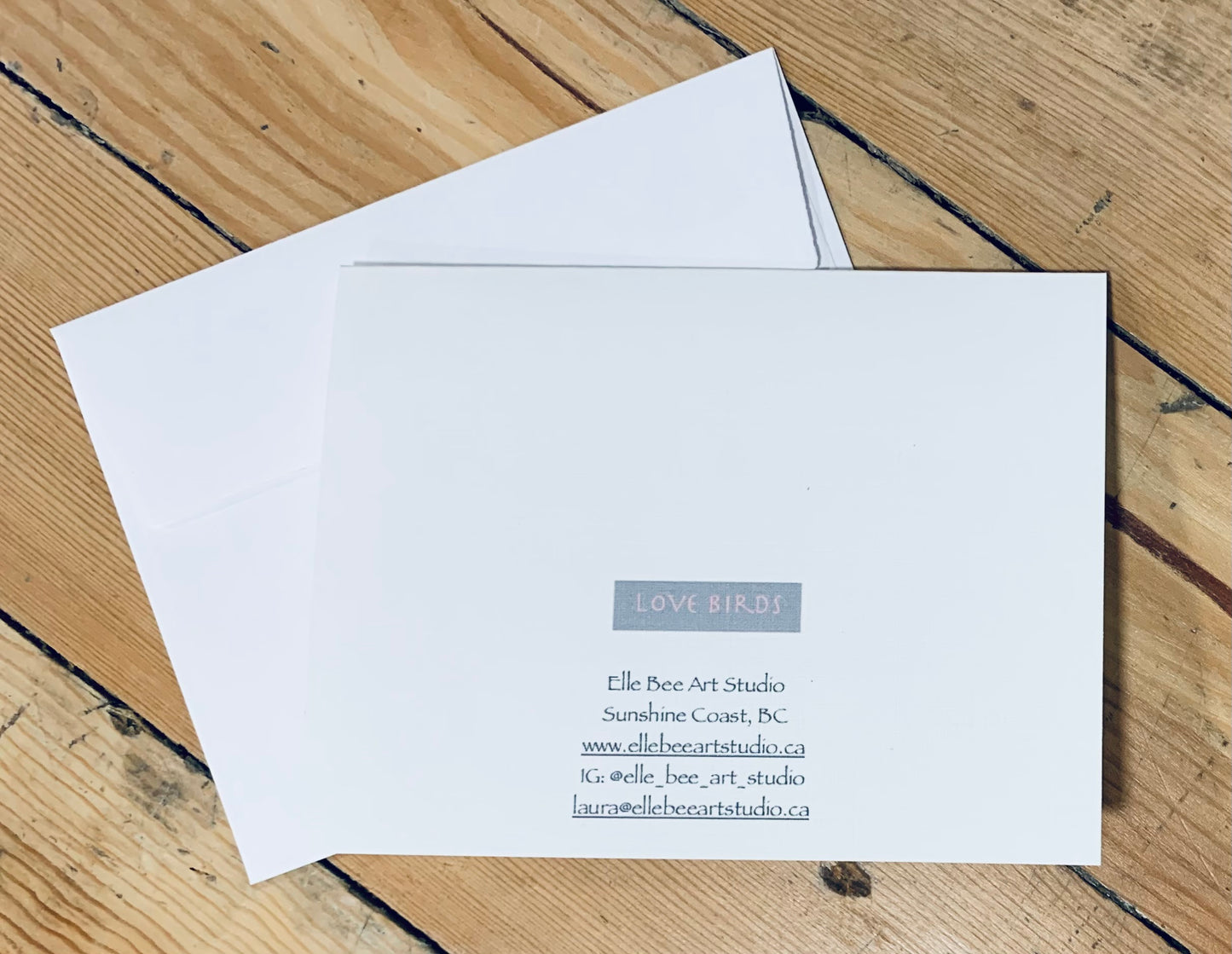 “I Love you love birds” greeting card