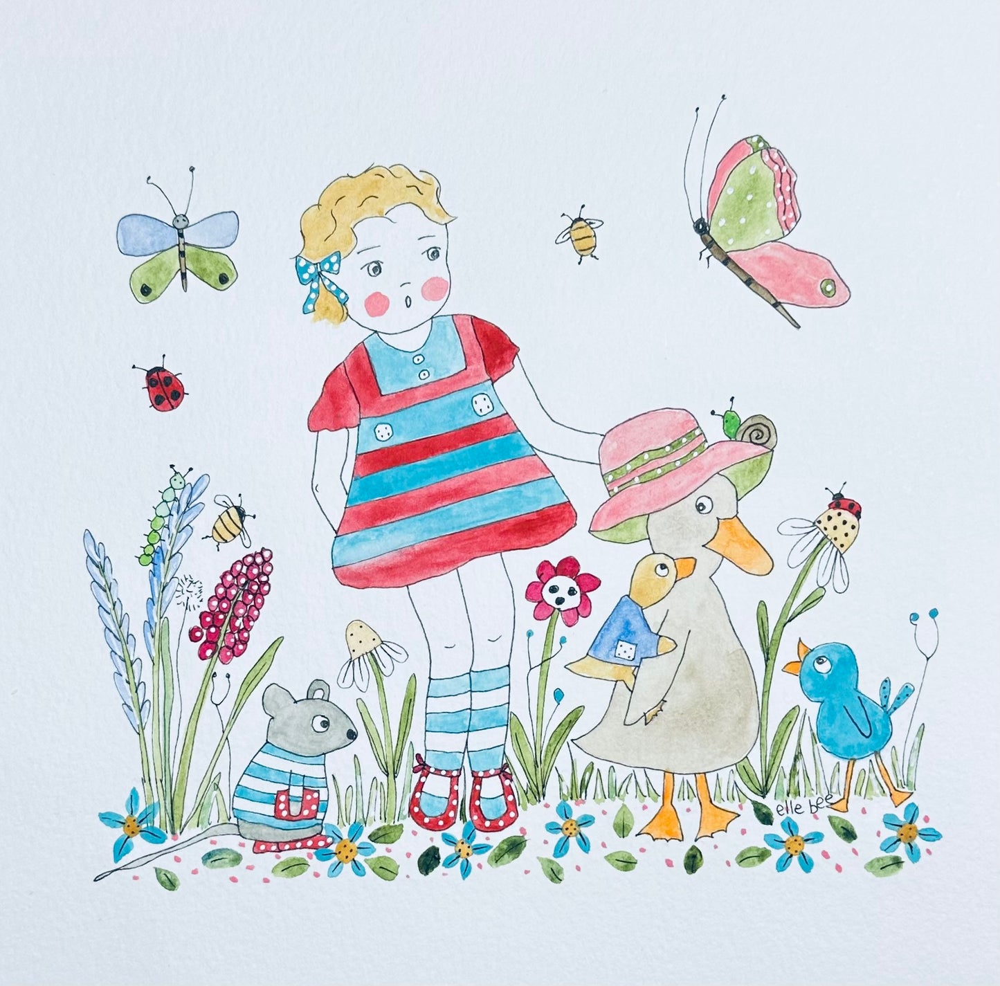 Ooh pretty butterfly SQUARE greeting card