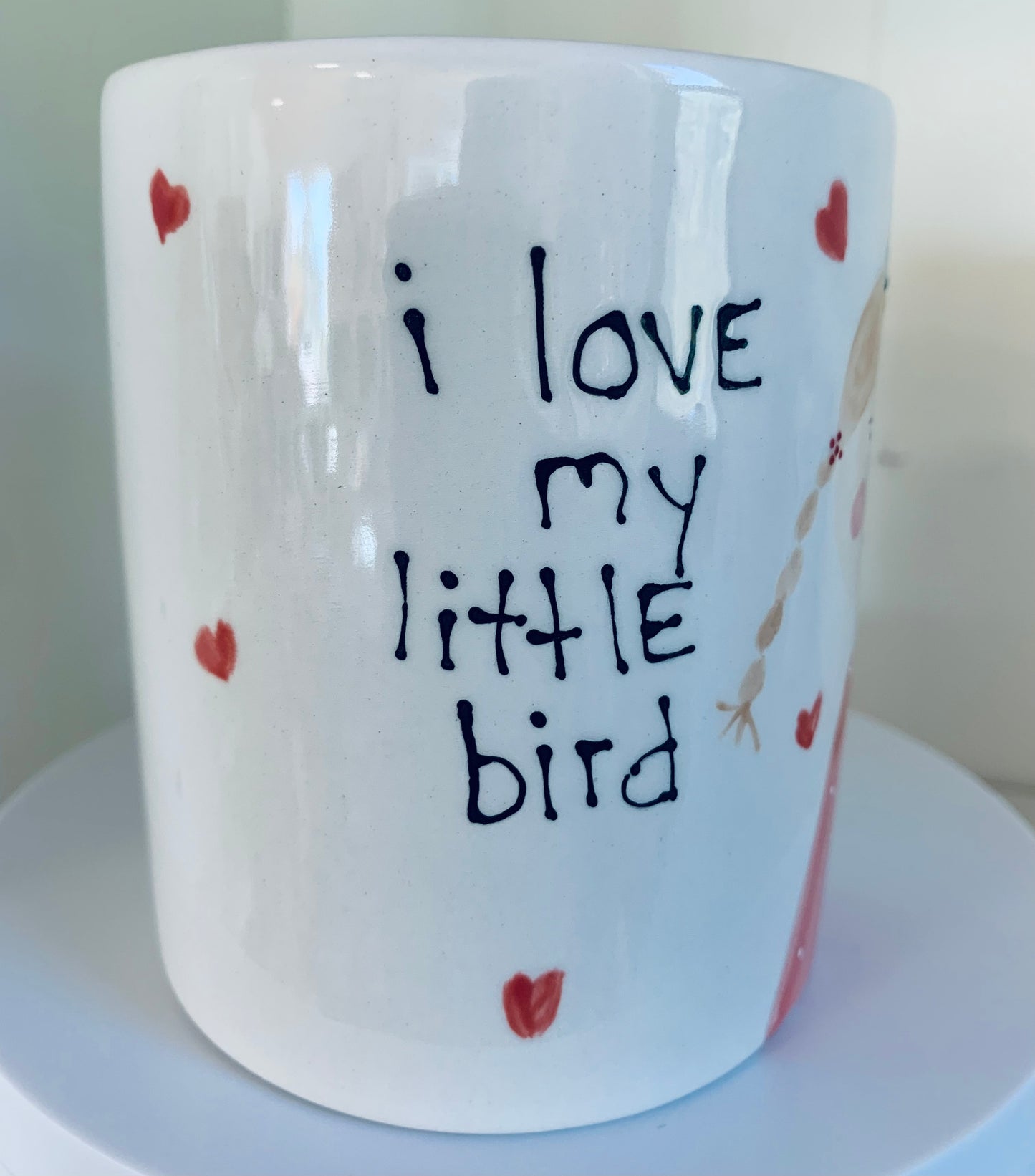 "I love my little bird” mug