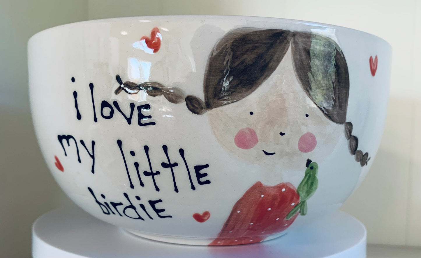 "I love my little birdie" cereal bowl