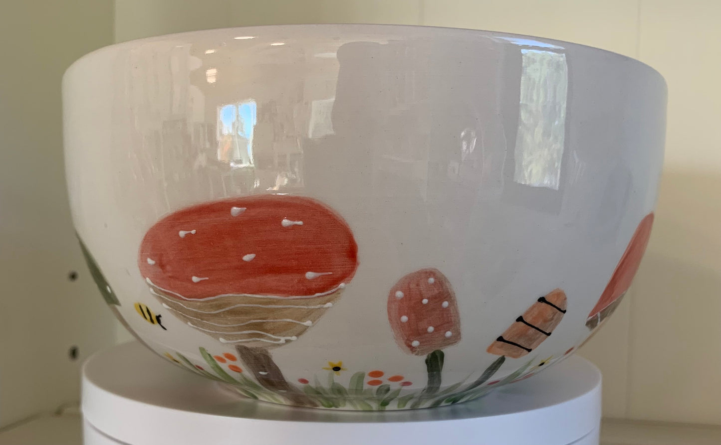 "Fall Mushrooms" cereal bowl