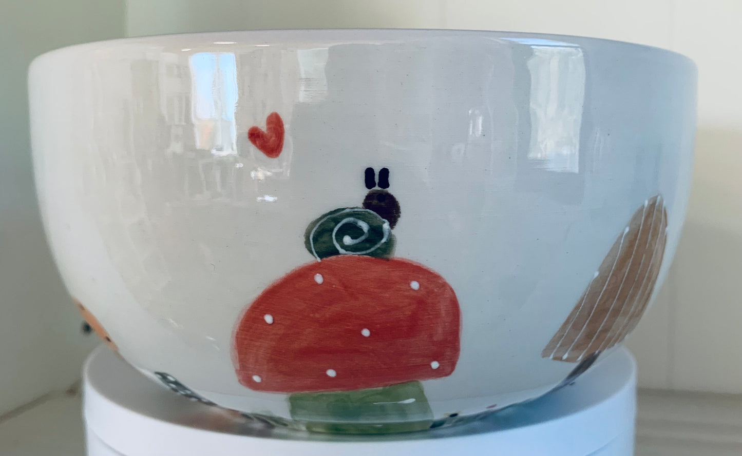 "Fall Mushrooms" cereal bowl
