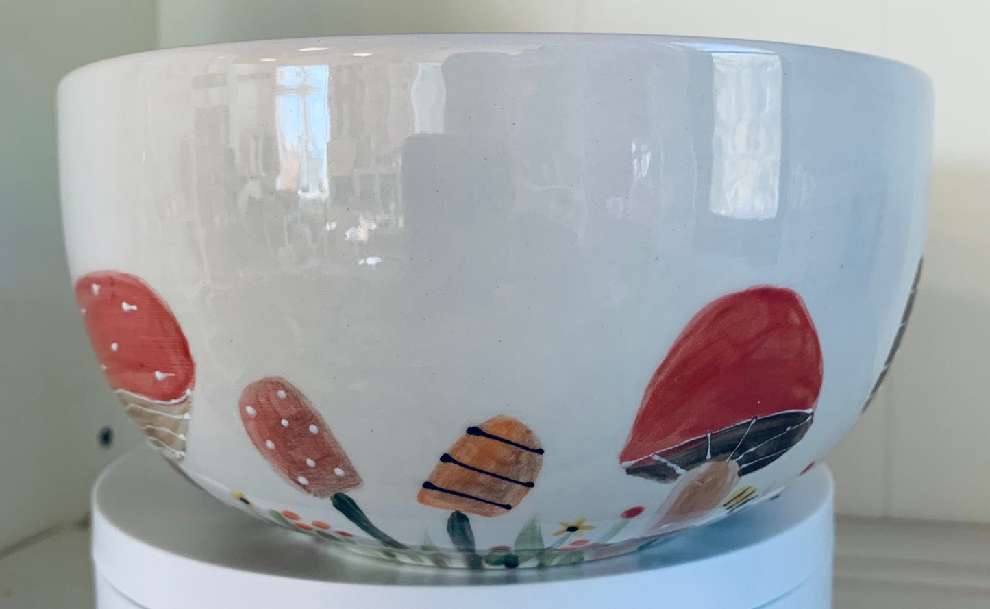 "Fall Mushrooms" cereal bowl