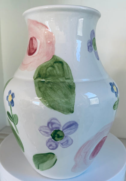 "Pink & purple flowers” vase