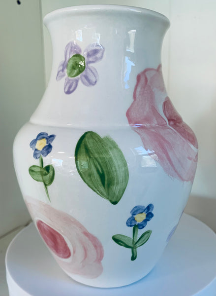 "Pink & purple flowers” vase
