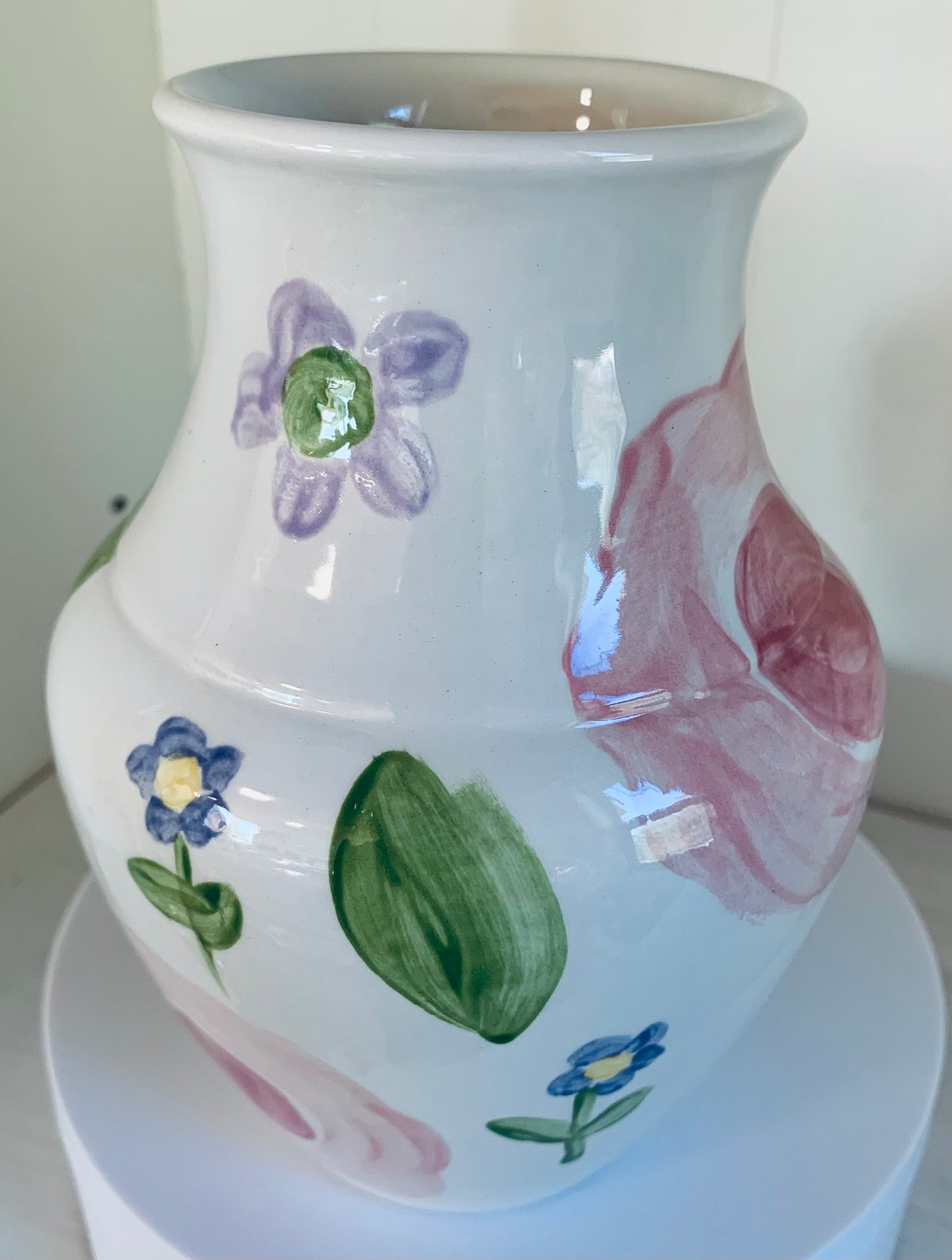 "Pink & purple flowers” vase