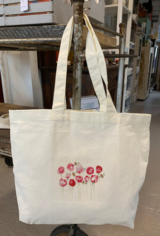 “Peonies and Bees” Market bag