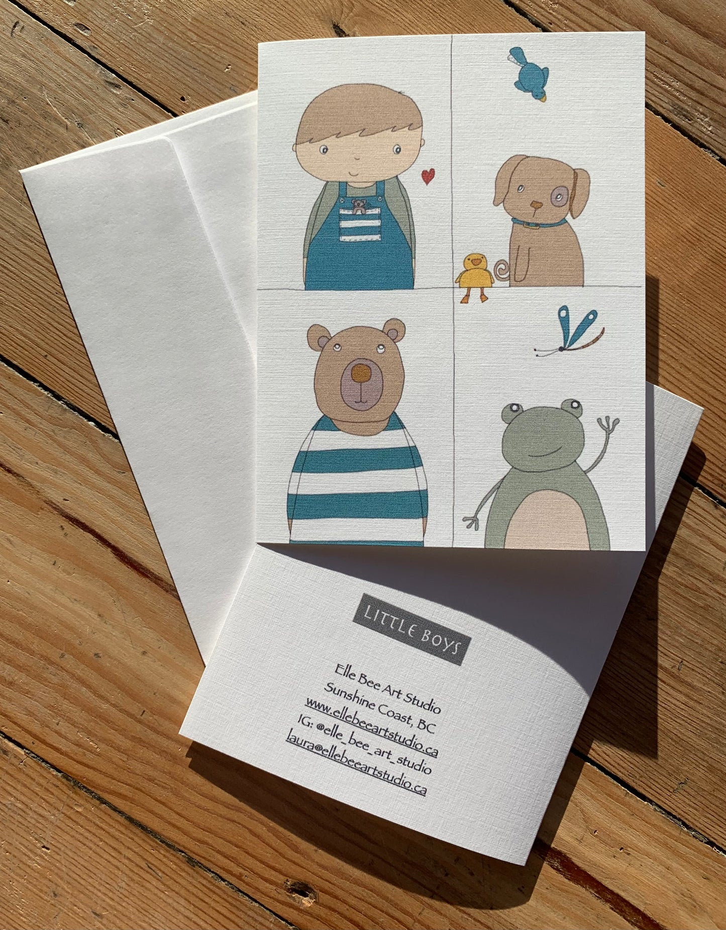 “Little boys” greeting card
