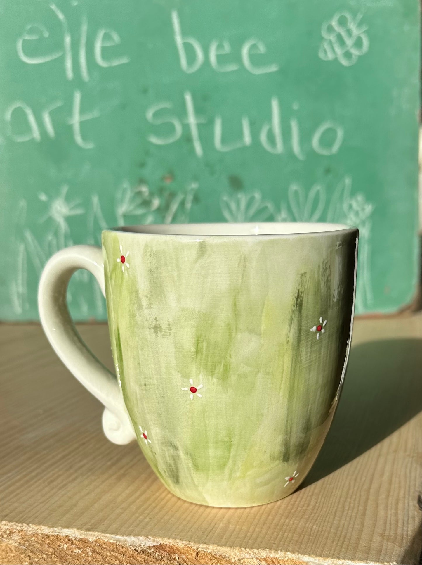 Sheep in the grass mug