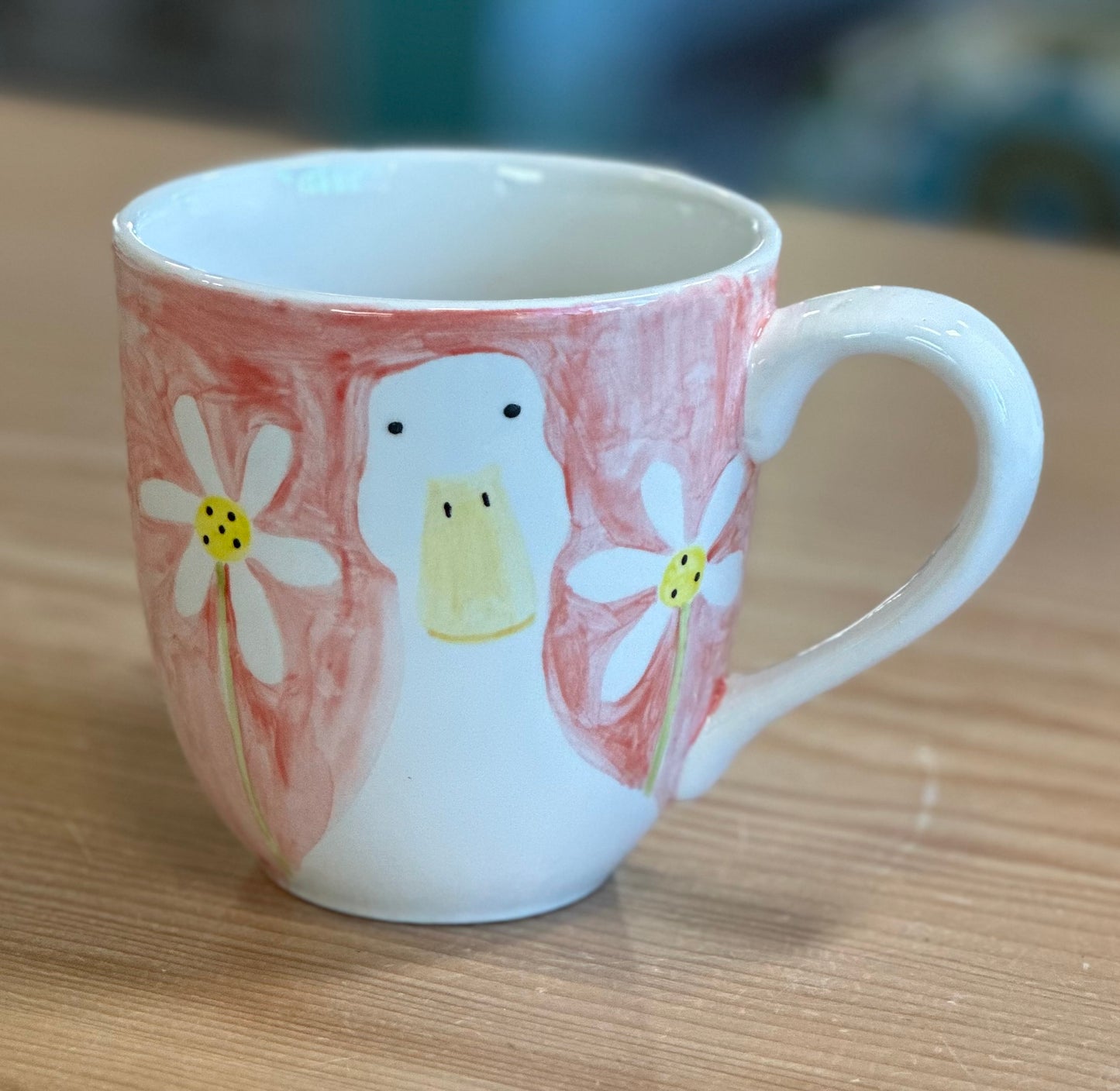 Duck in the Daisies large coffee / tea mug