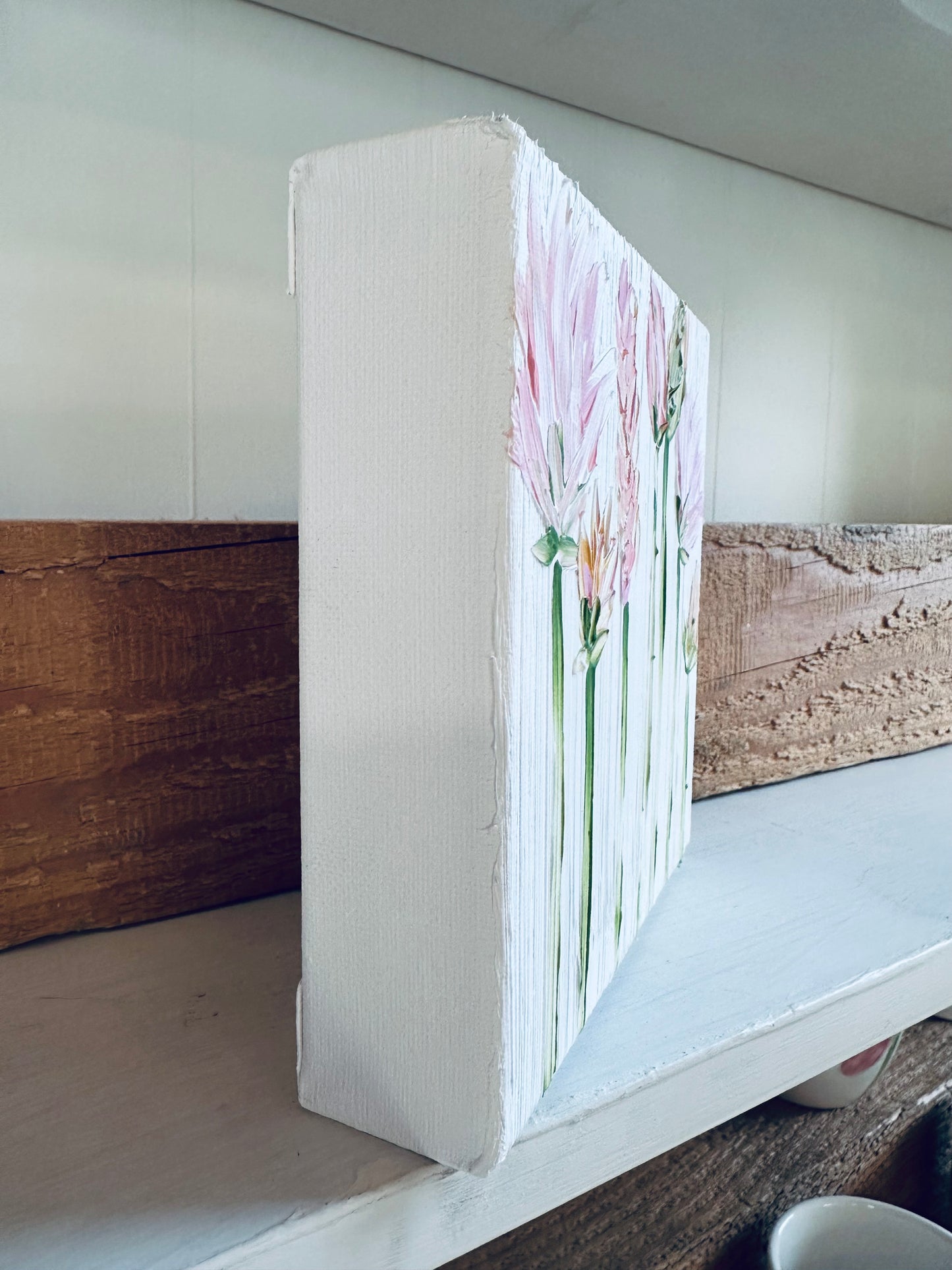 “Pink Wildflowers” Acrylic on Canvas