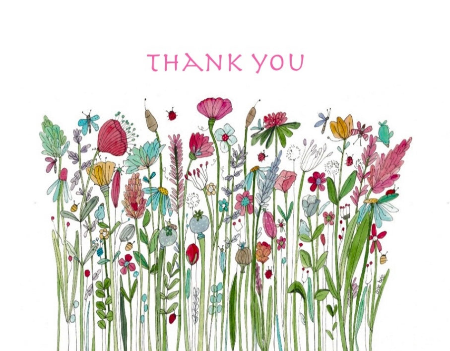 Thank you Wild Garden greeting card
