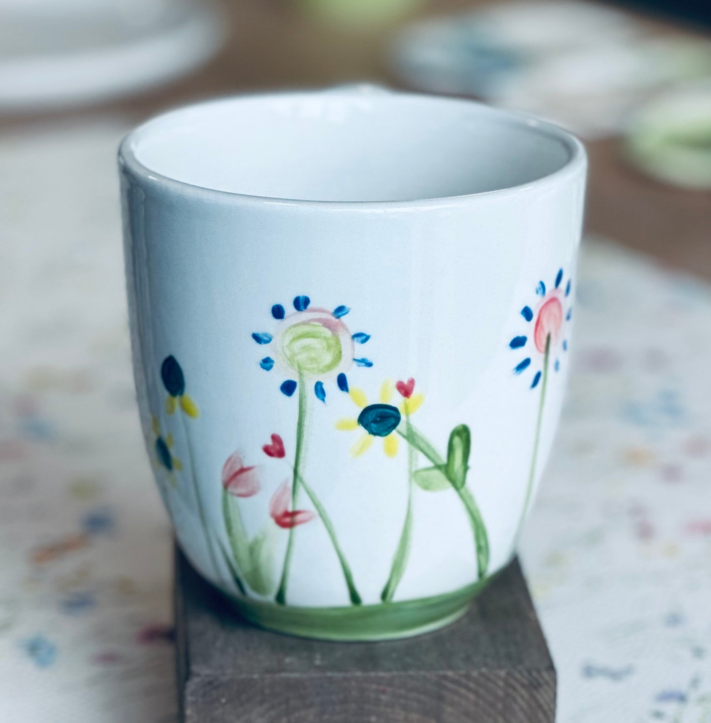 Wildflower field bunny large coffee / tea mug