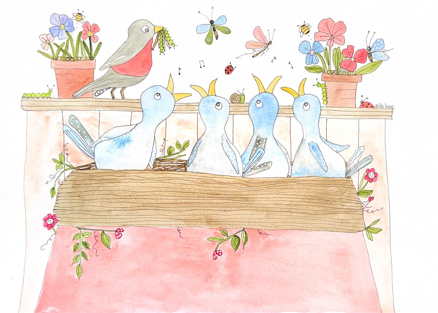 Robins Nest greeting card