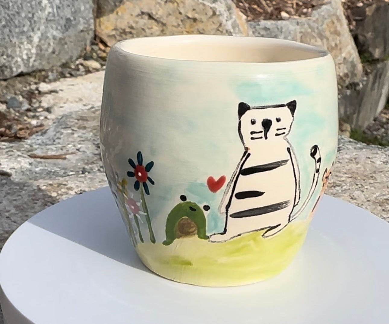 Kitties garden planter, cup or mug