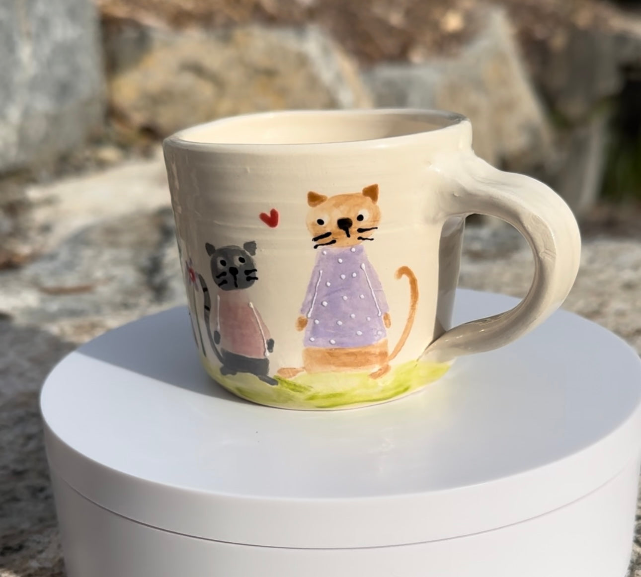 Child mug “I love Kitties” + gift bag set