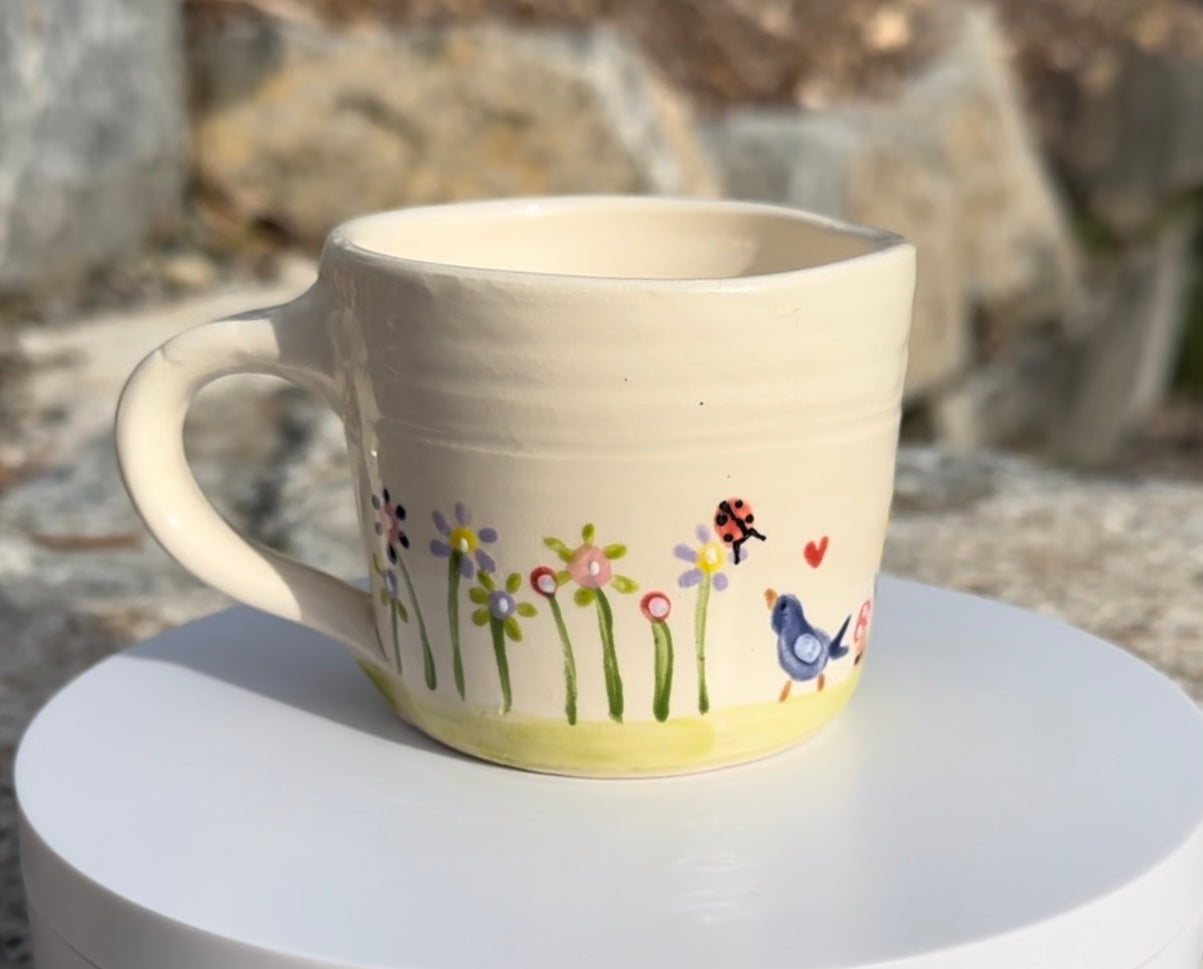 Child mug “I love Kitties” + gift bag set