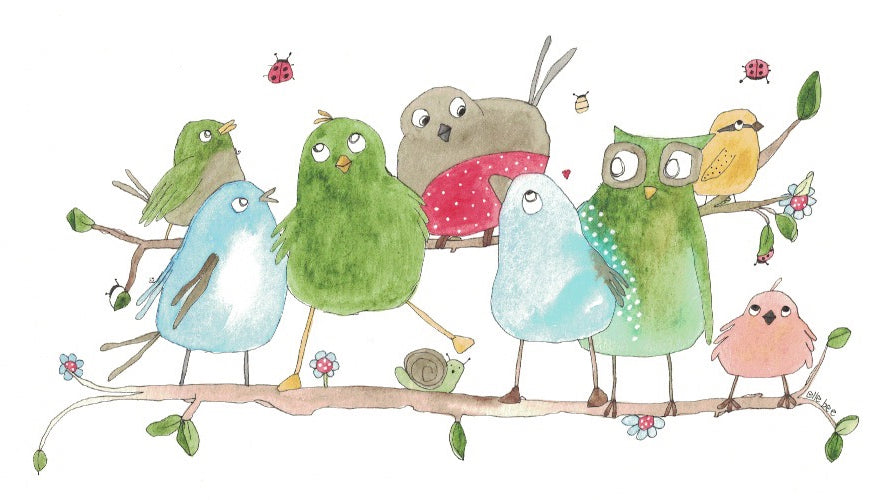 "Kindred Spirits on a branch” greeting card