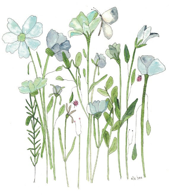 "Serene" botanical greeting card