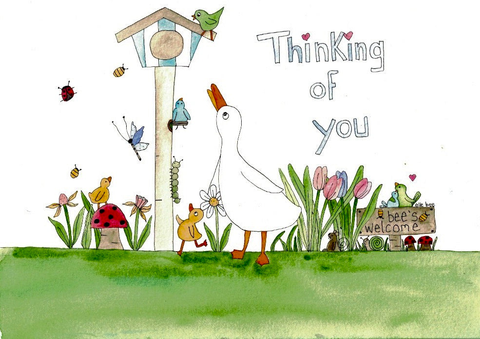 Thinking of you (goose) greeting card