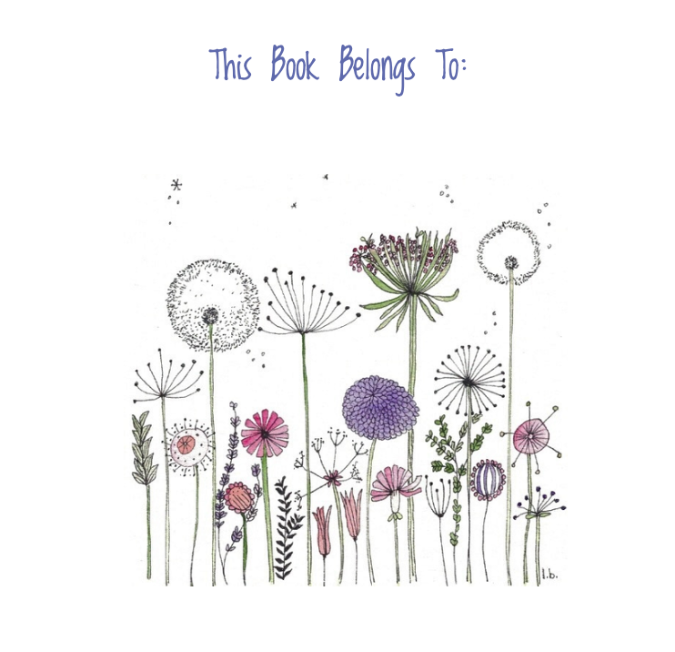 Bookplates - Set of 6 - Wildflowers