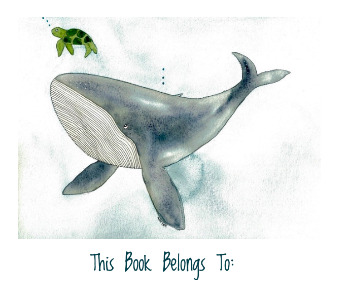 Bookplates - Set of 6 - Whale & Turtle