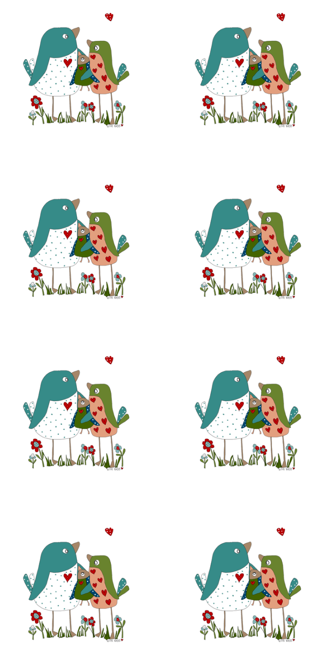 Sweet family round sticker pack of 8