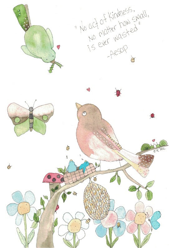 "Act of kindness - Aesop" greeting card