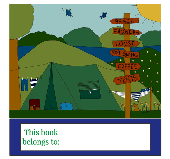 Bookplates - Set of 6 - Camping