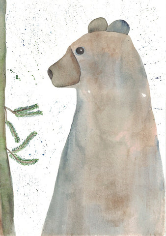 "Coastal Bear" greeting card