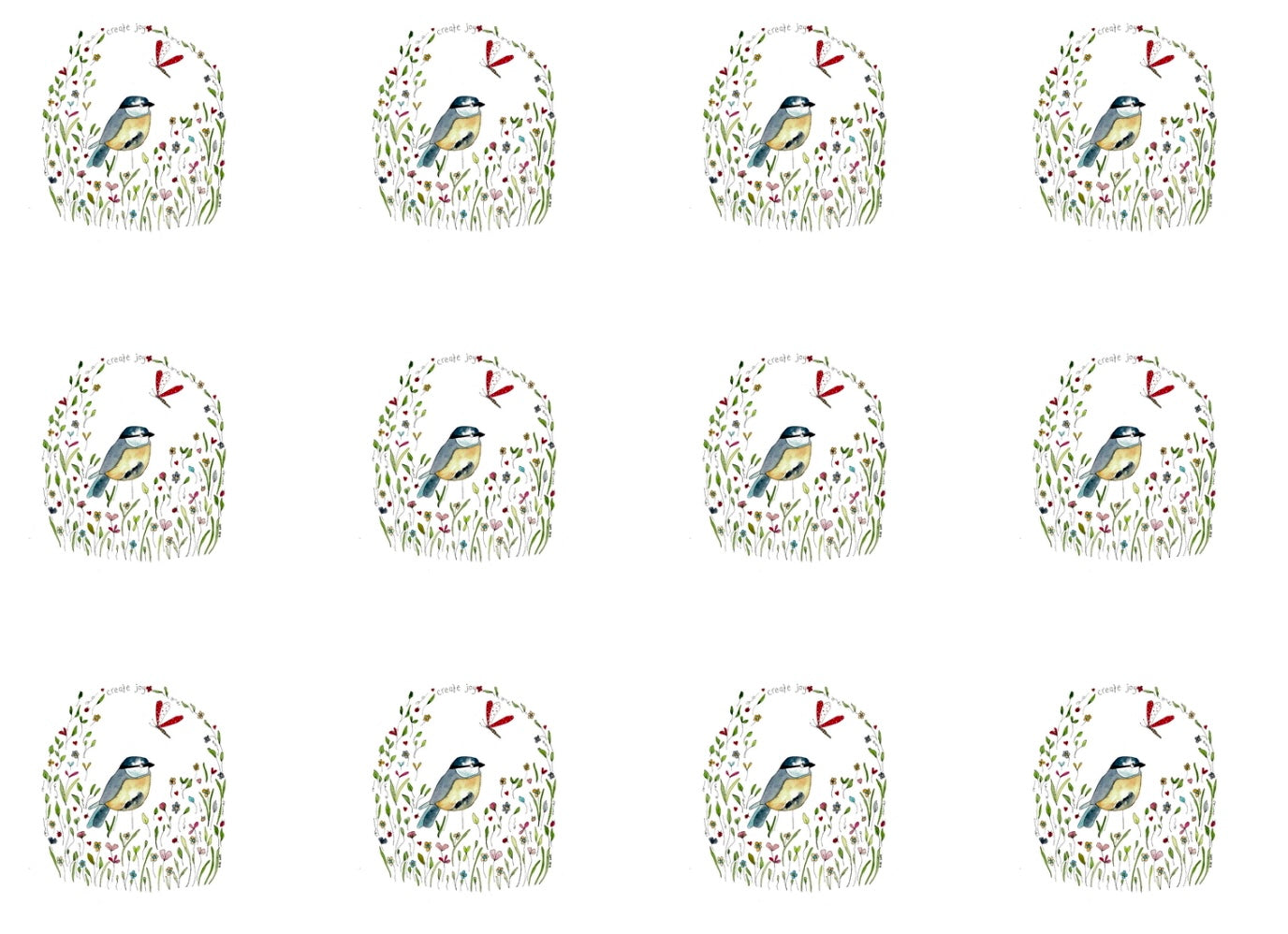 Create Joy round sticker pack of 12