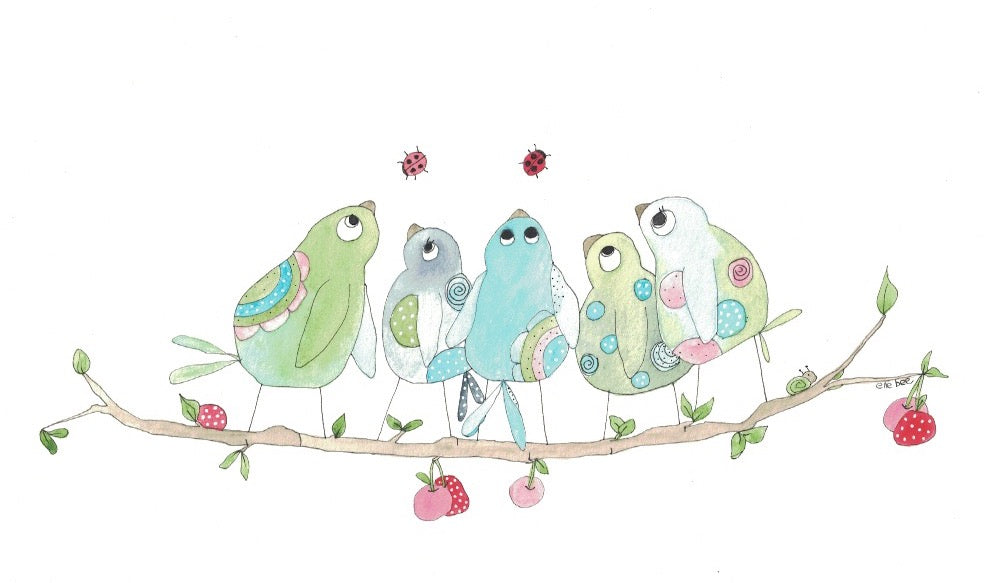 Greeting card "Those Distracting Ladybugs!"