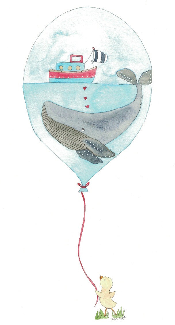 Greeting card - Ducks Balloon