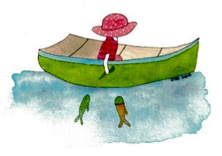 Here Fishy Fishy - drawstring bag