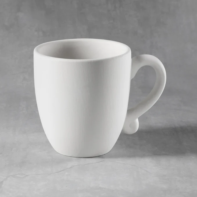 Bisque Loop Handled Mug