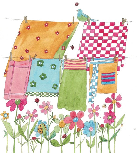 "Laundry day" greeting card