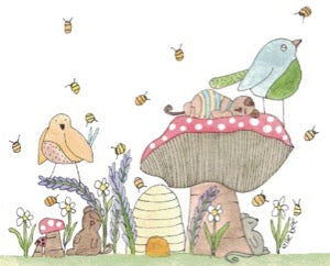 Greeting card "The mice are napping"