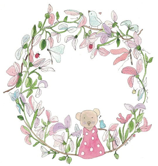 "Sweet Pea" greeting card