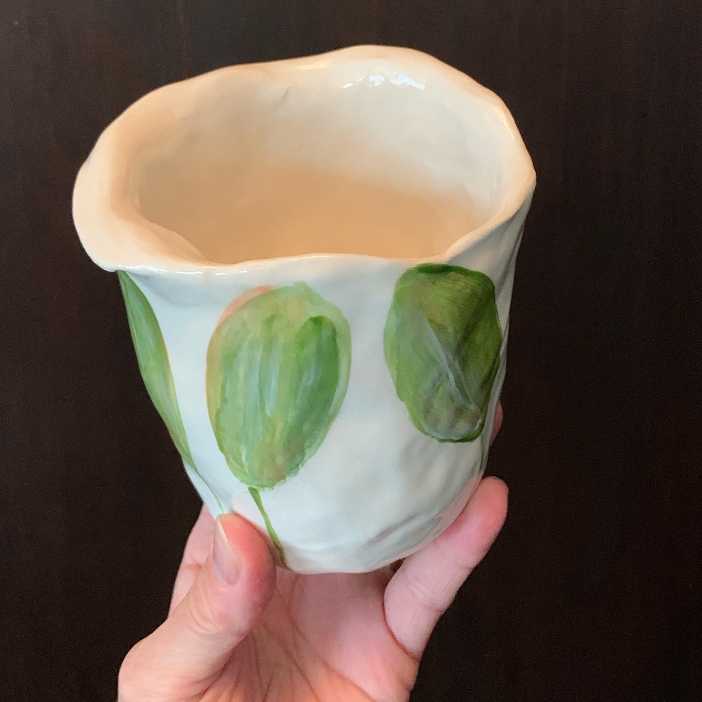 Hawaiian Ti Leaves Vase/planter